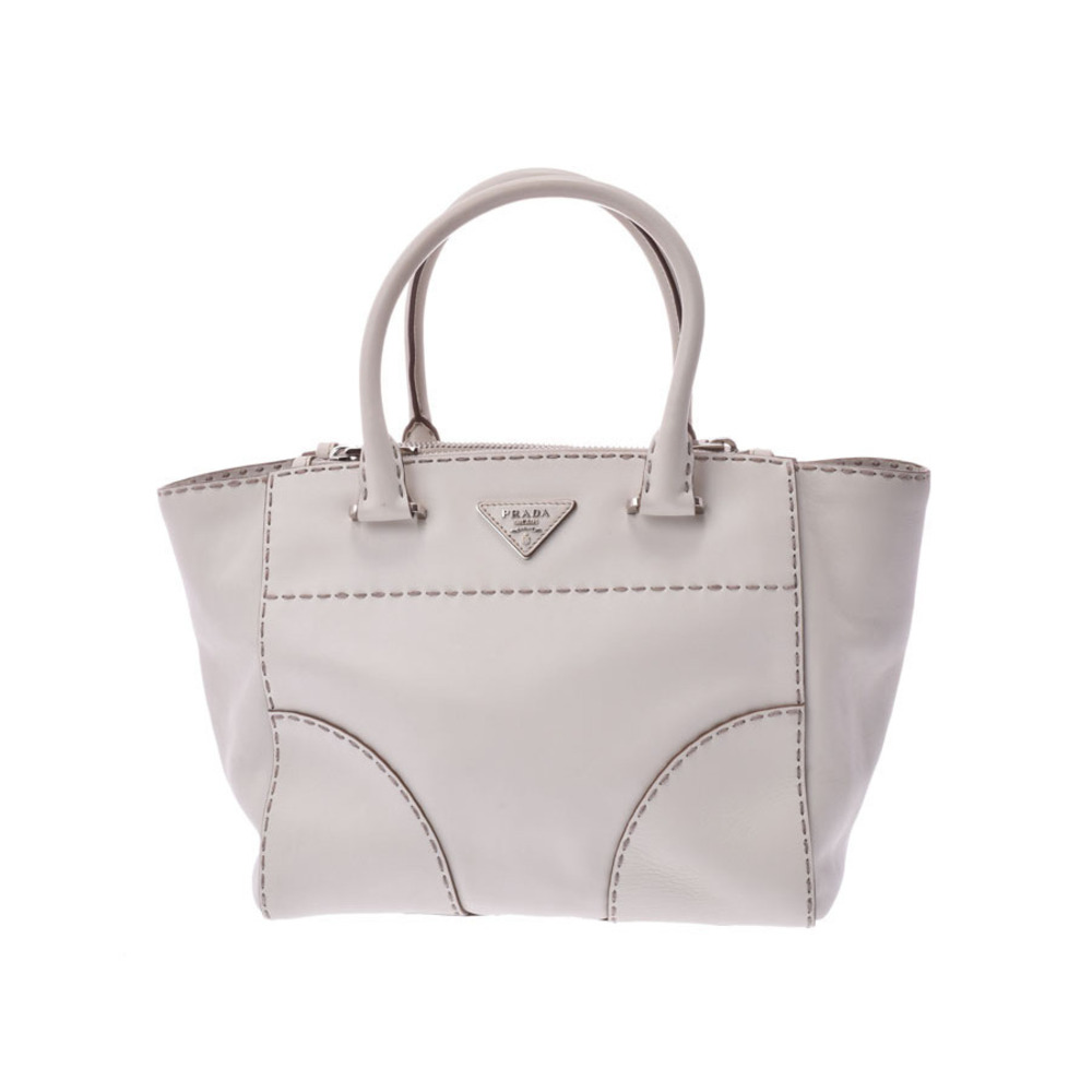 Prada Handbag White Card Calfskin Strap - Picture 2 of 11